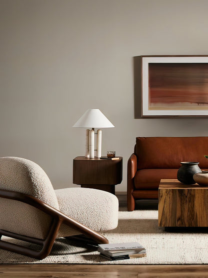 Lloyd Table Lamp | Marble & Metal | White