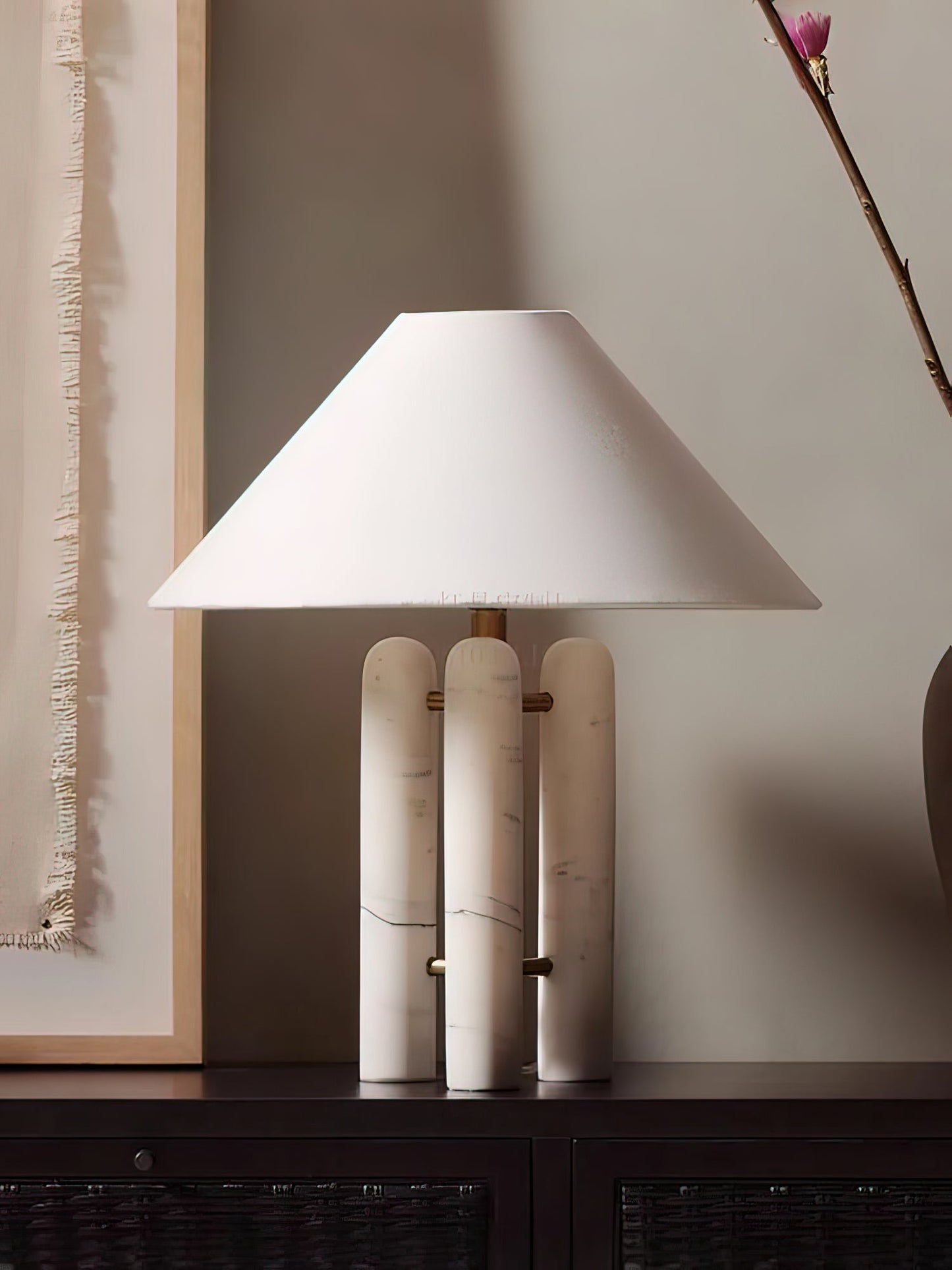 Lloyd Table Lamp | Marble & Metal | White