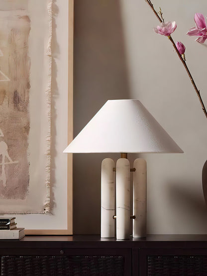 Lloyd Table Lamp | Marble & Metal | White