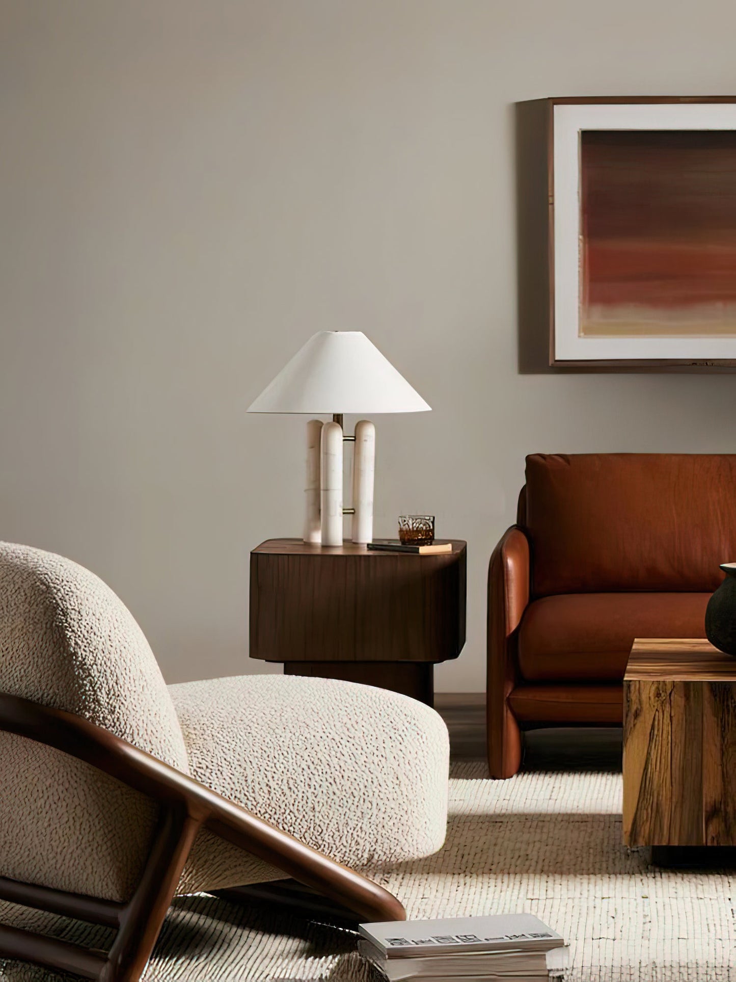 Lloyd Table Lamp | Marble & Metal | White