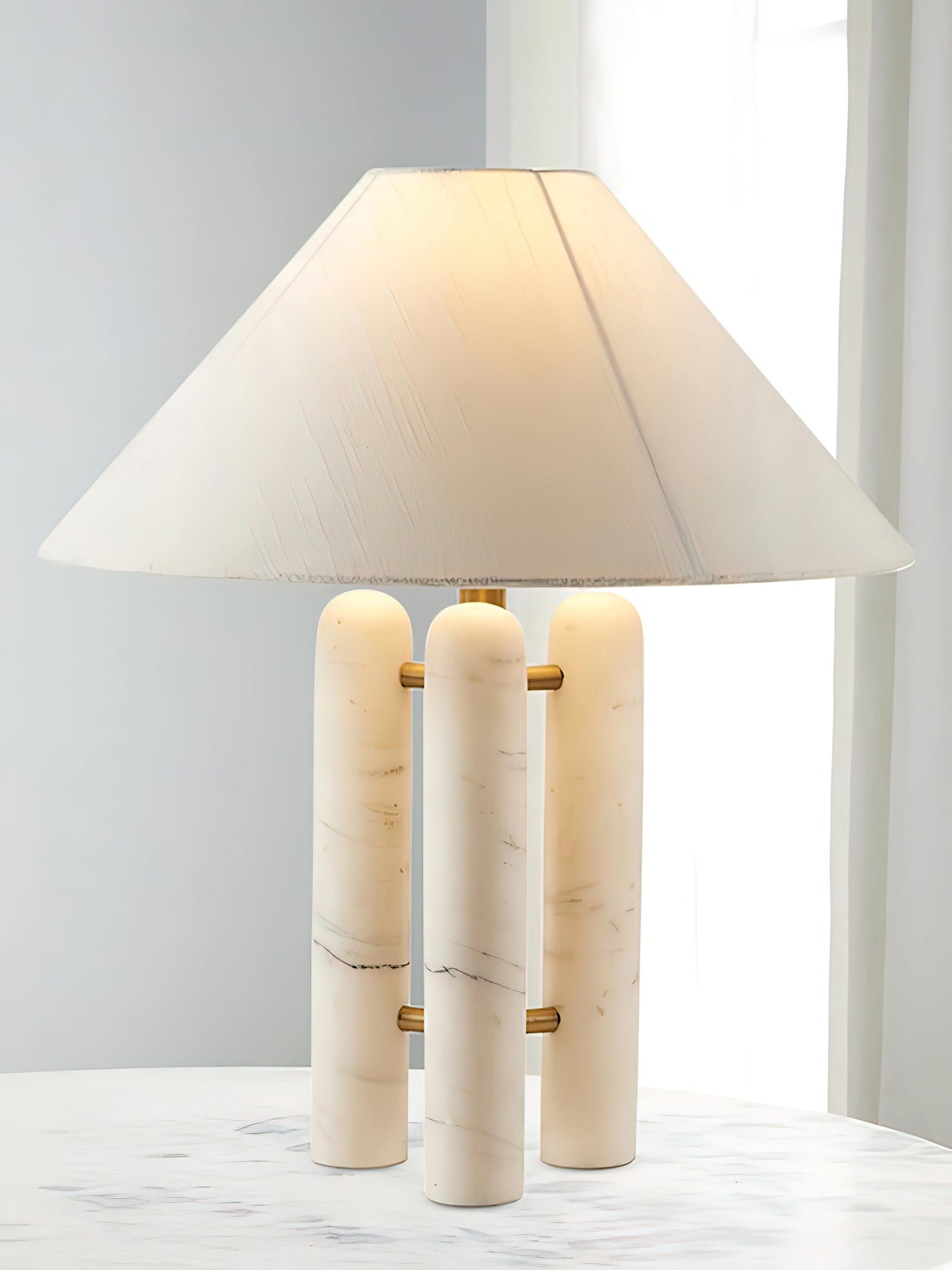 Lloyd Table Lamp | Marble & Metal | White