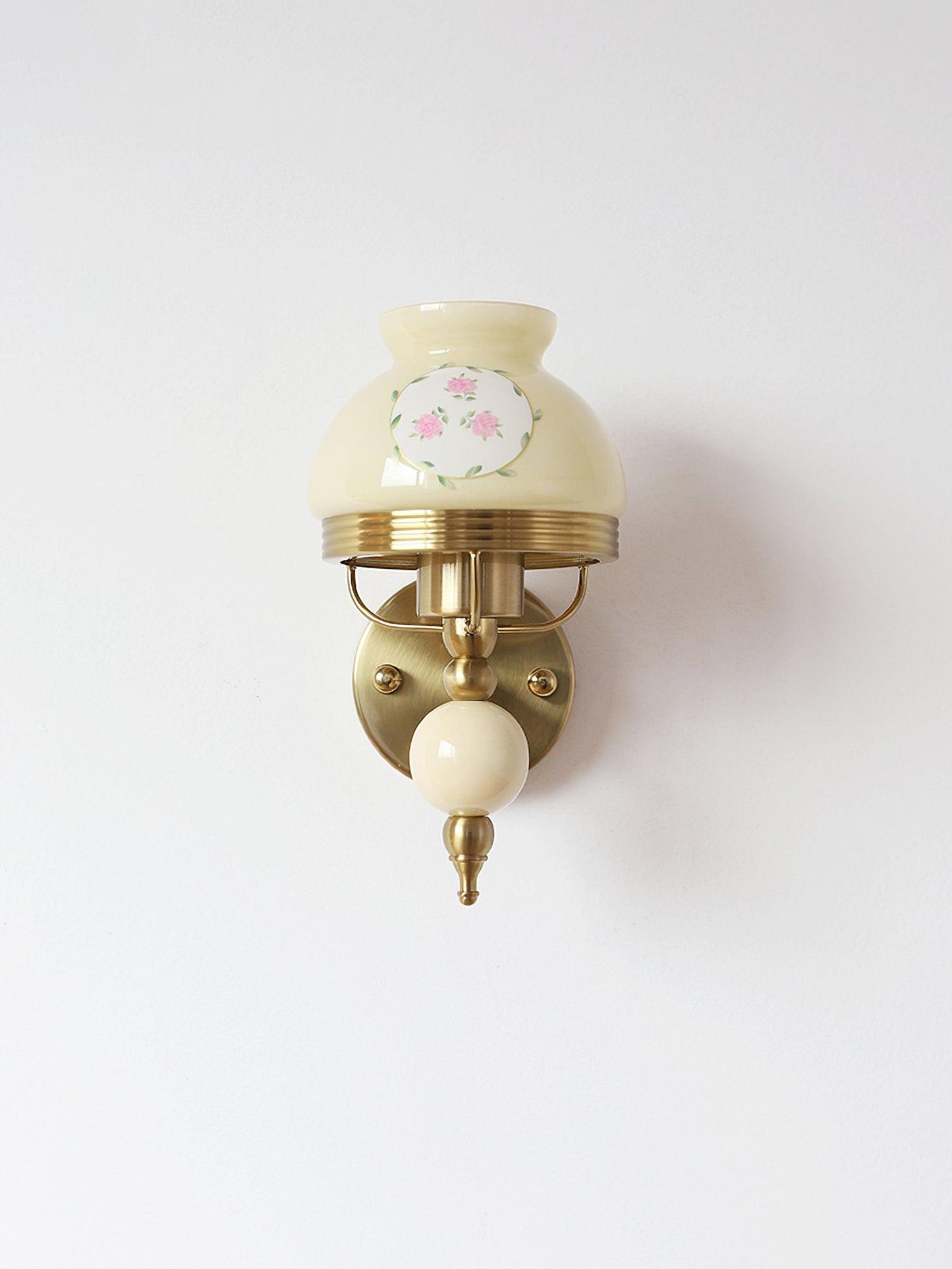 Loa Glass Wall Lamp | Iron & Glass | Gold, Beige or Pink