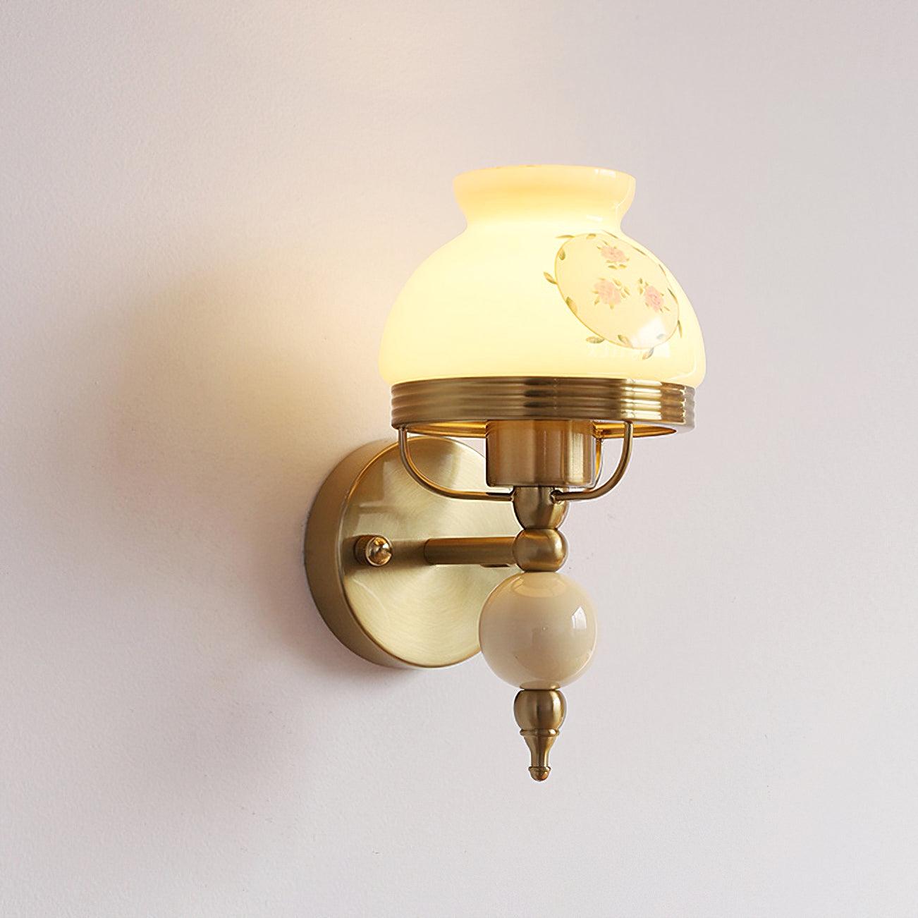 Loa Glass Wall Lamp | Iron & Glass | Gold, Beige or Pink