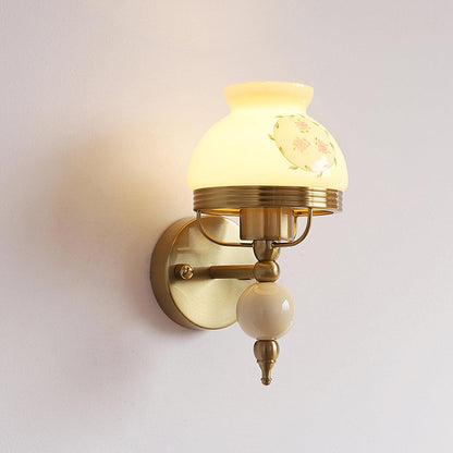 Loa Glass Wall Lamp | Iron & Glass | Gold, Beige or Pink