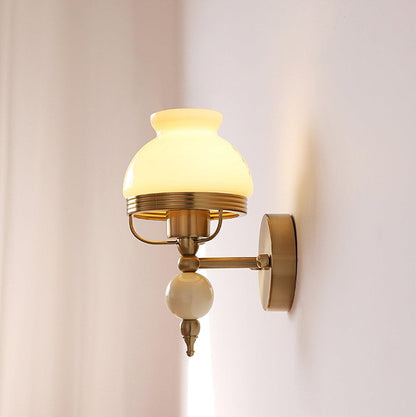 Loa Glass Wall Lamp | Iron & Glass | Gold, Beige or Pink