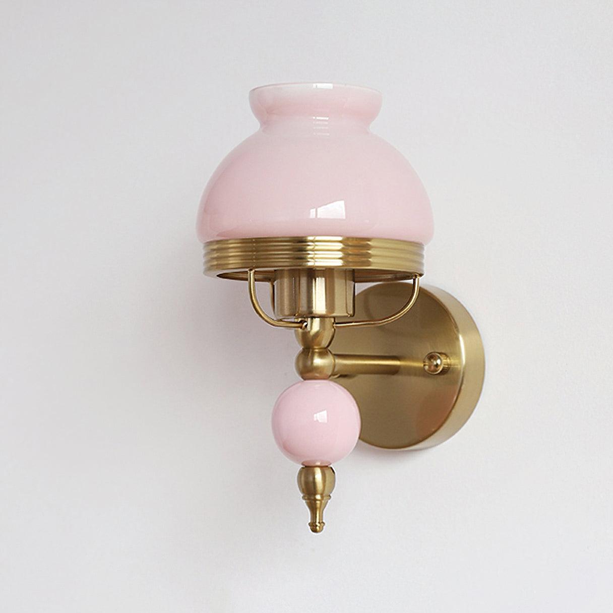 Loa Glass Wall Lamp | Iron & Glass | Gold, Beige or Pink