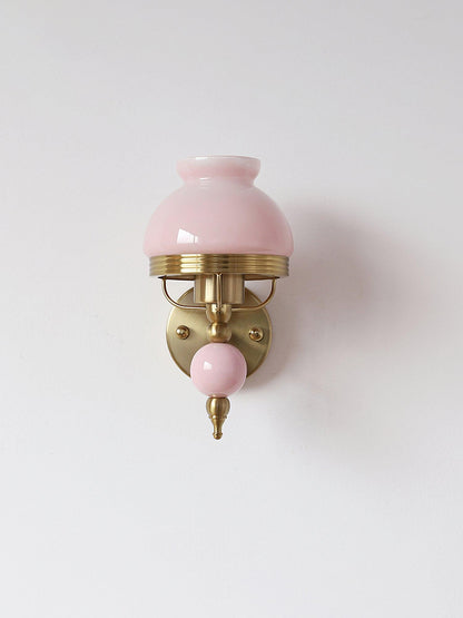 Loa Glass Wall Lamp | Iron & Glass | Gold, Beige or Pink