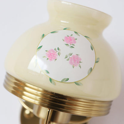 Loa Glass Wall Lamp | Iron & Glass | Gold, Beige or Pink