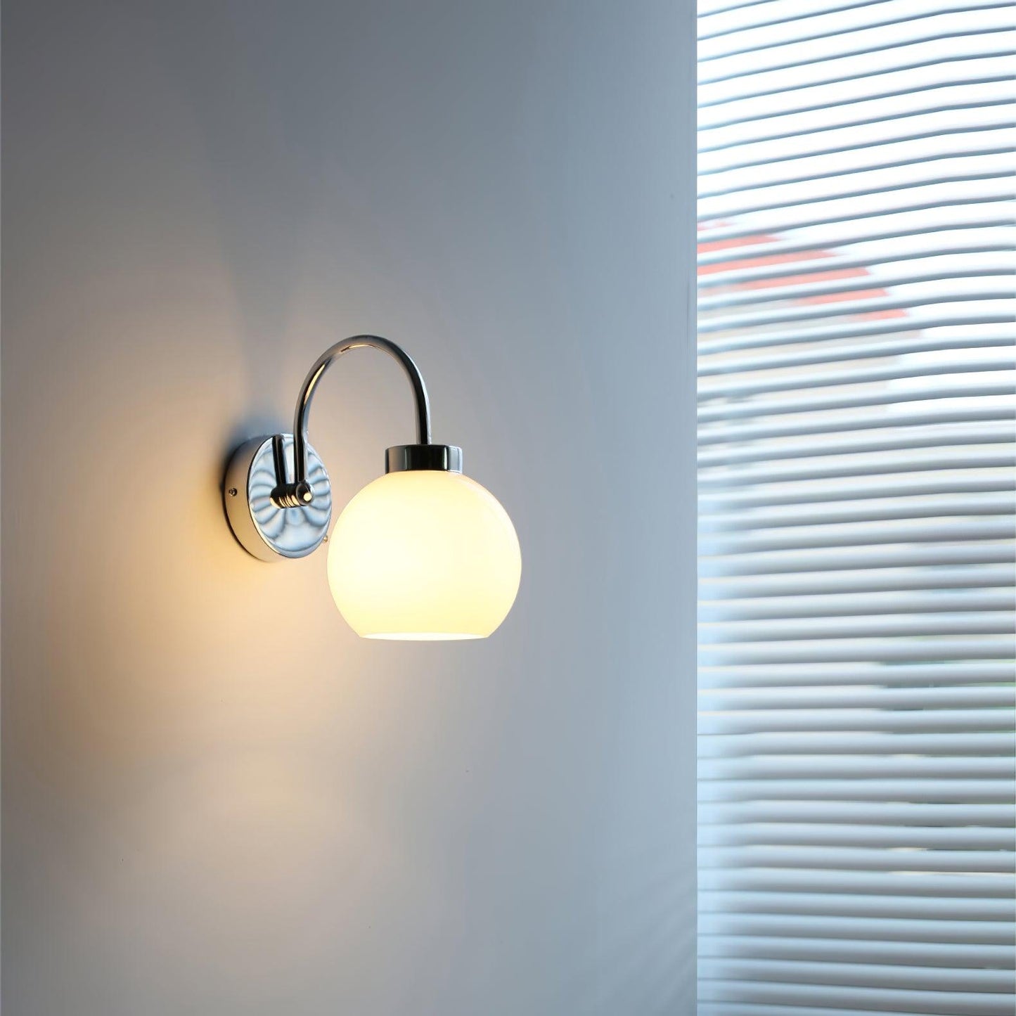 Loa Wall Lamp | Metal & Glass | Silver