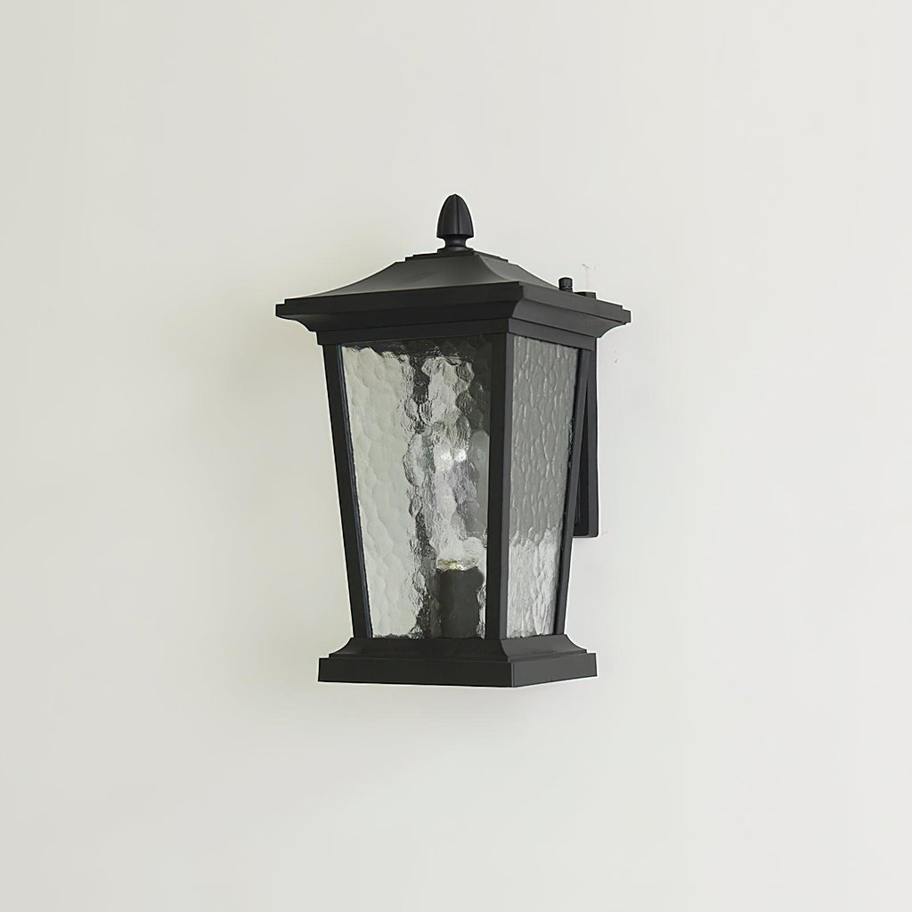Lodge Birdcage Outdoor Wall Lamp | Aluminum & Glass | Black or Antique