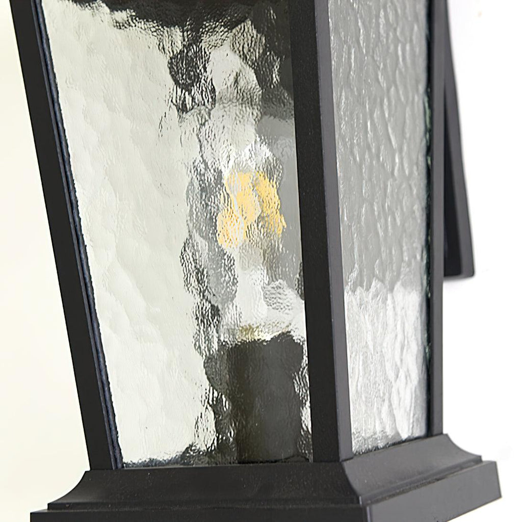 Lodge Birdcage Outdoor Wall Lamp | Aluminum & Glass | Black or Antique