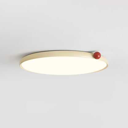 Lola Ceiling Lamp | Round Design | Red Accents