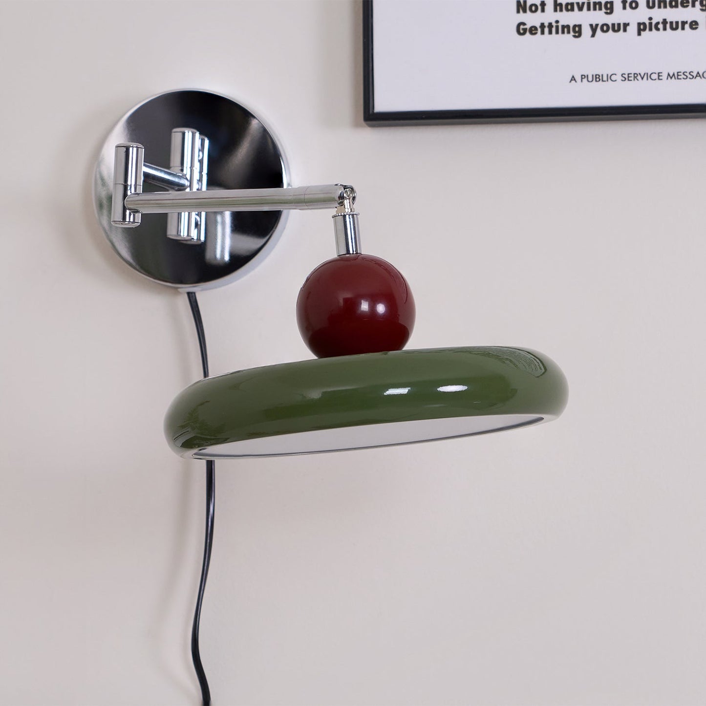 Lola Wall Lamp | Metal & Acrylic | Chrome or Green Finish