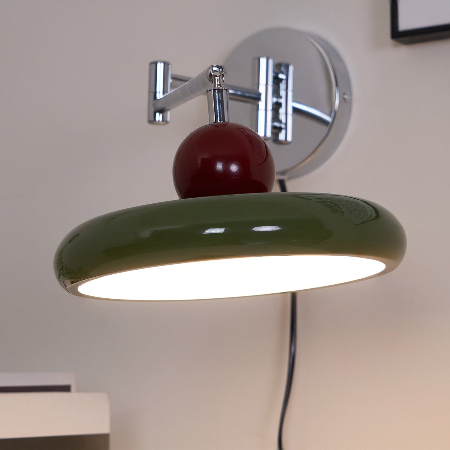 Lola Wall Lamp | Metal & Acrylic | Chrome or Green Finish