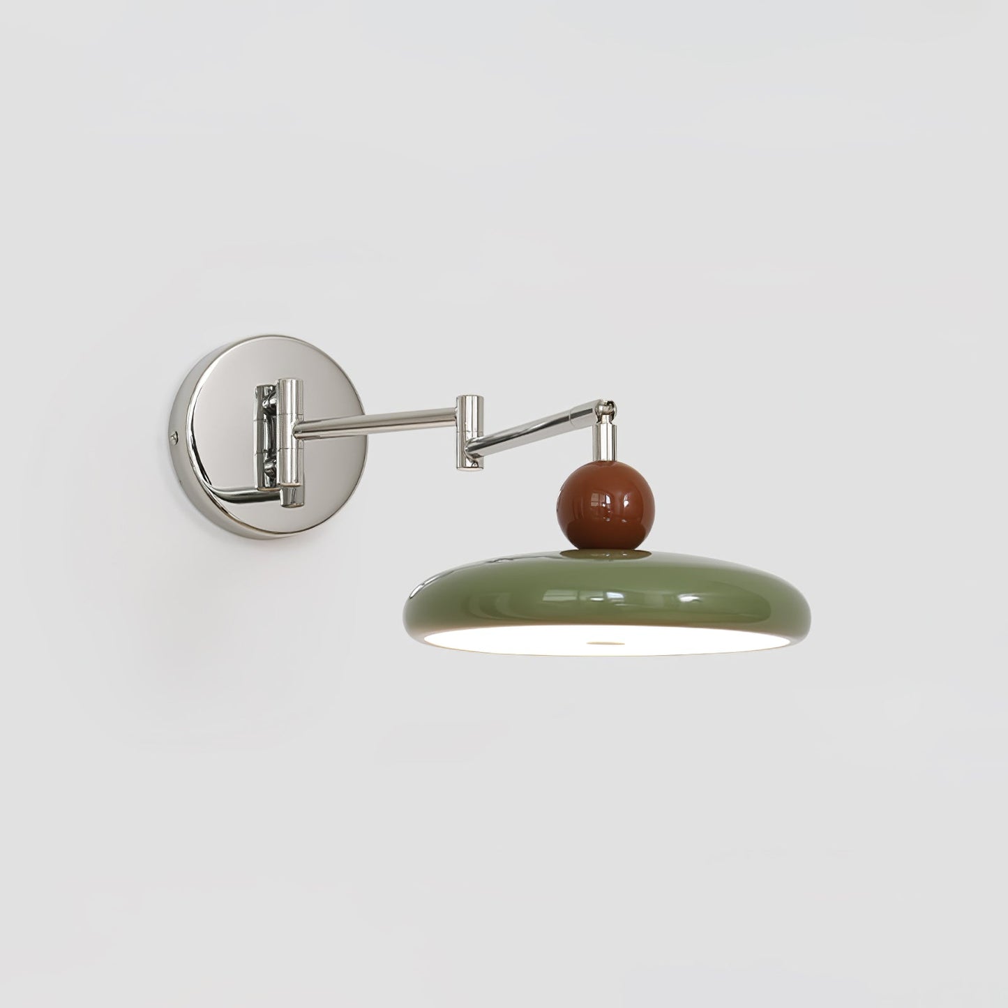 Lola Swing Arm Wall Lamp | Metal & Acrylic | Chrome or Green