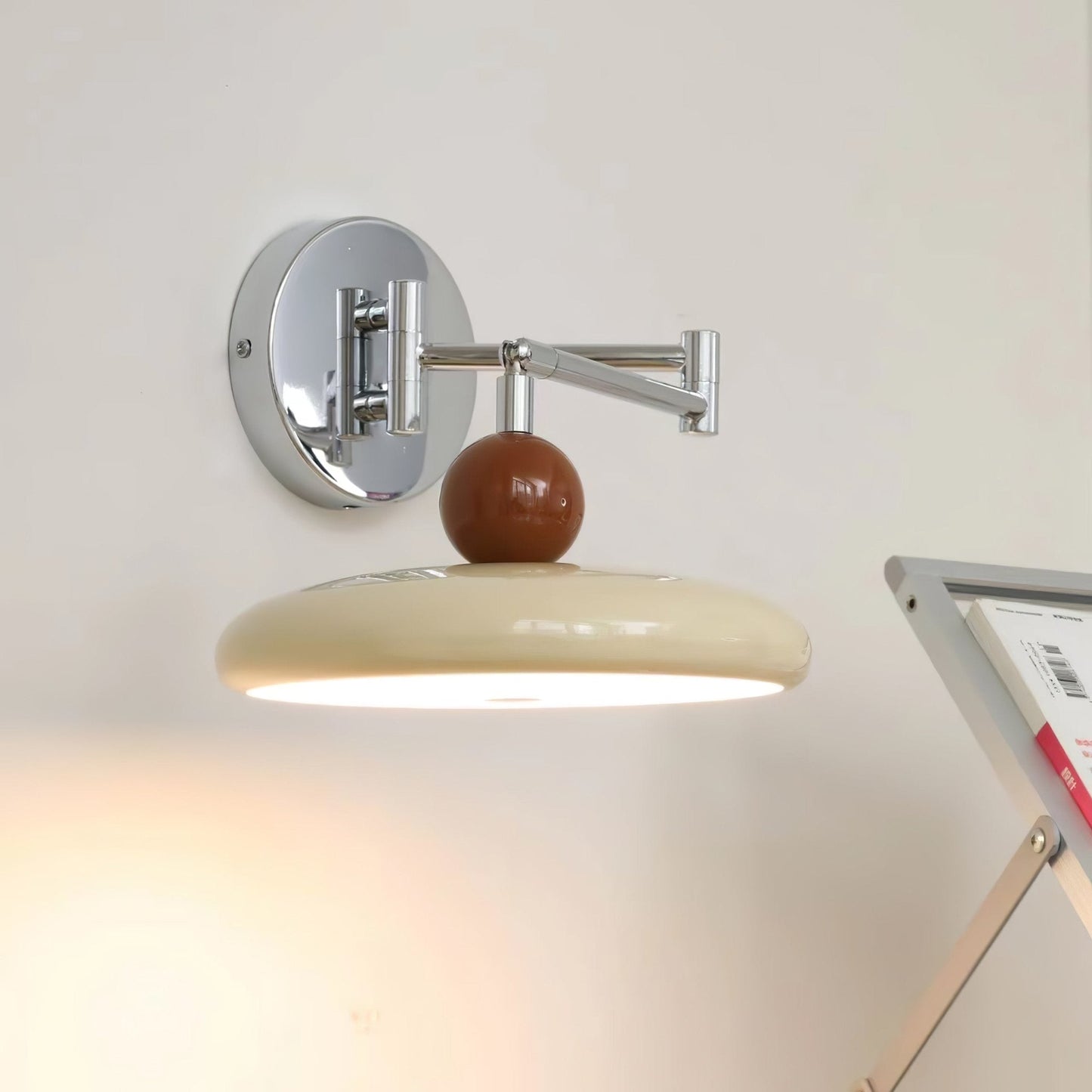 Lola Swing Arm Wall Lamp | Metal & Acrylic | Chrome or Green