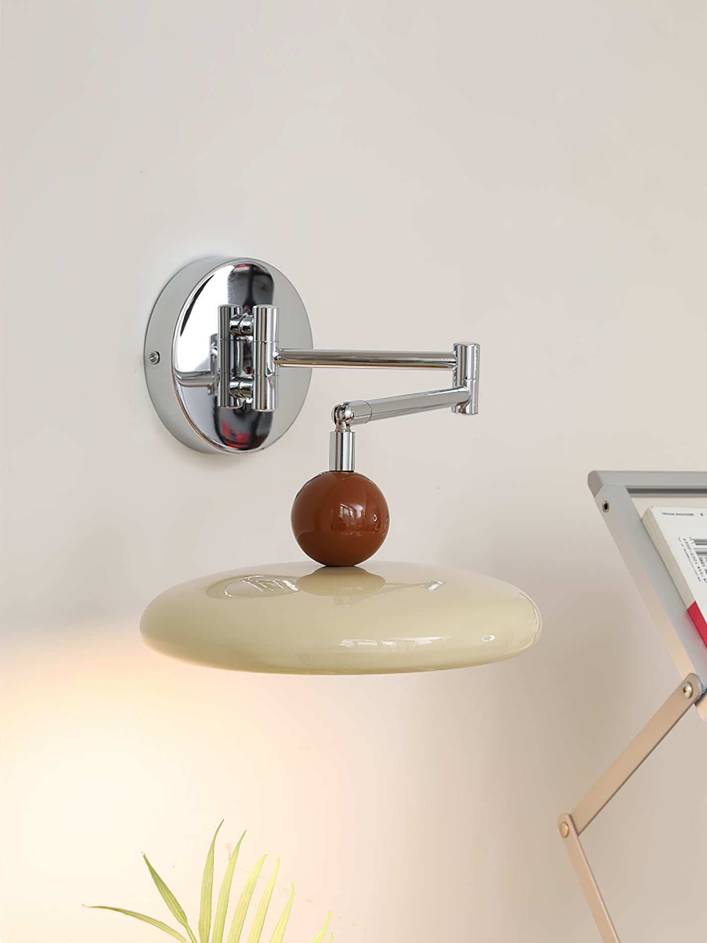 Lola Swing Arm Wall Lamp | Metal & Acrylic | Chrome or Green