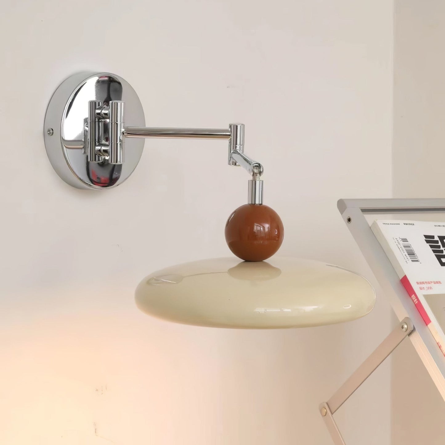 Lola Swing Arm Wall Lamp | Metal & Acrylic | Chrome or Green