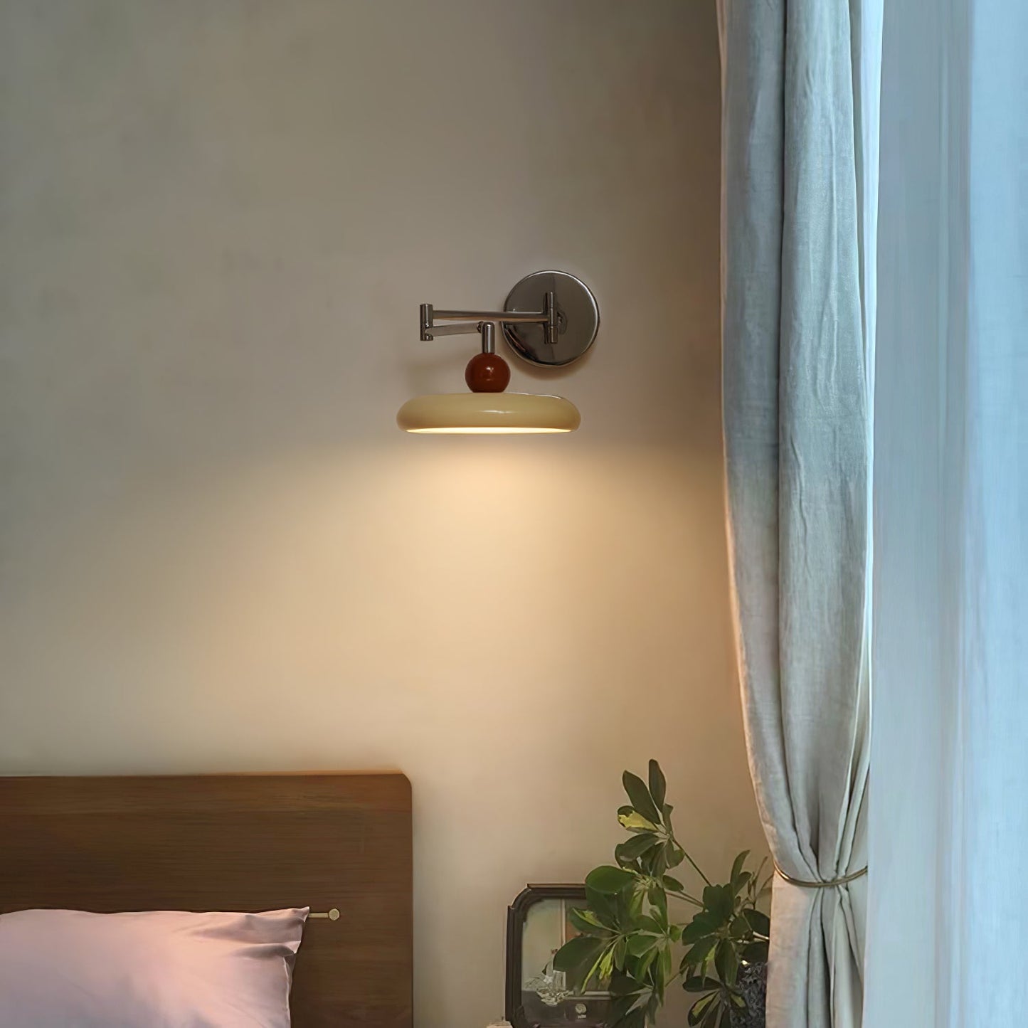 Lola Swing Arm Wall Lamp | Metal & Acrylic | Chrome or Green