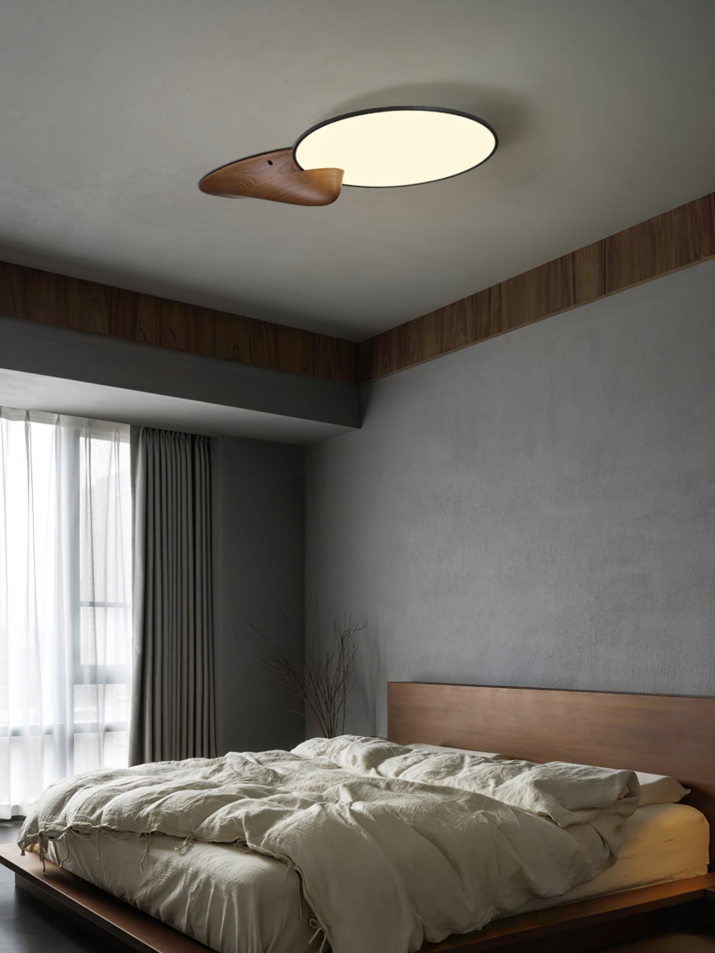 Lone Peak Ceiling Lamp | Wood, Metal, Acrylic | White, Black, Walnut Color