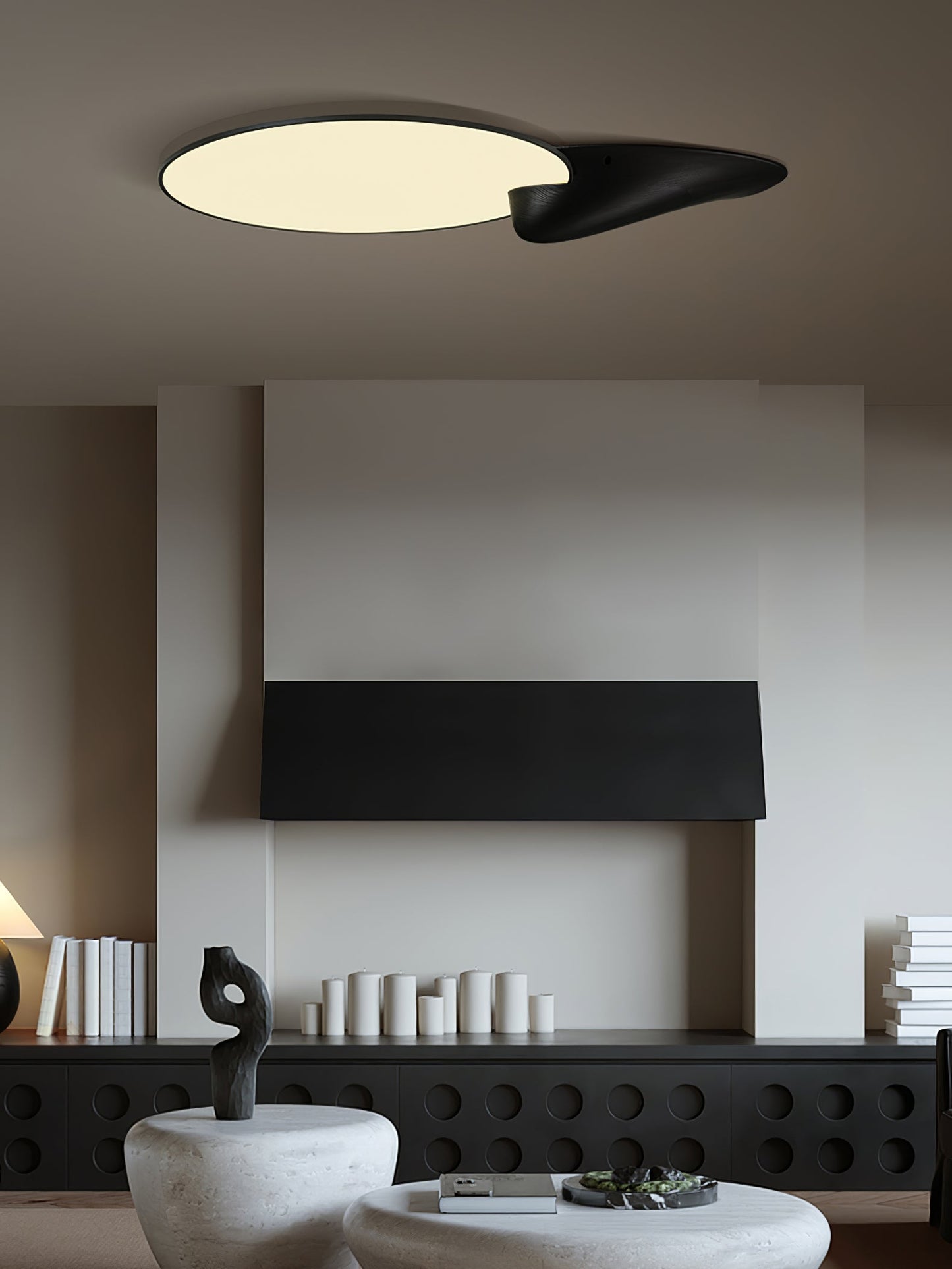Lone Peak Ceiling Lamp | Wood, Metal, Acrylic | White, Black, Walnut Color