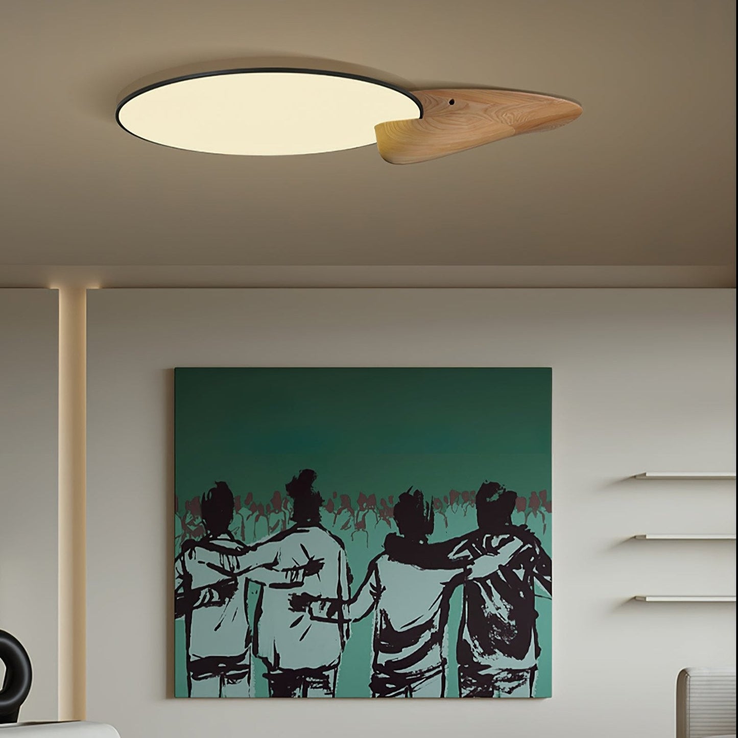 Lone Peak Ceiling Lamp | Wood, Metal, Acrylic | White, Black, Walnut Color