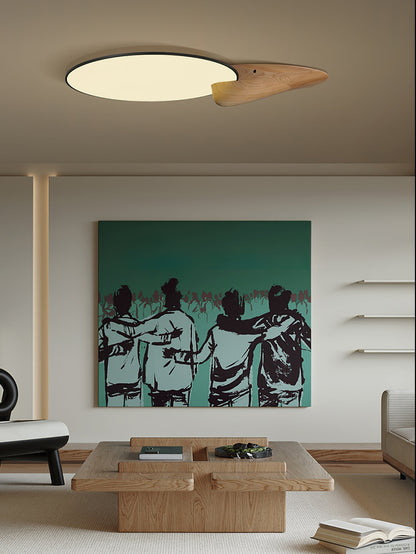 Lone Peak Ceiling Lamp | Wood, Metal, Acrylic | White, Black, Walnut Color