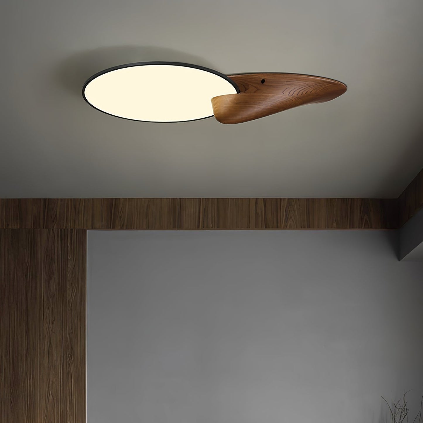 Lone Peak Ceiling Lamp | Wood, Metal, Acrylic | White, Black, Walnut Color