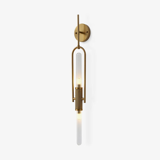 Long Arc Glass Wall Lamp | Metal & Glass | Gold or Black