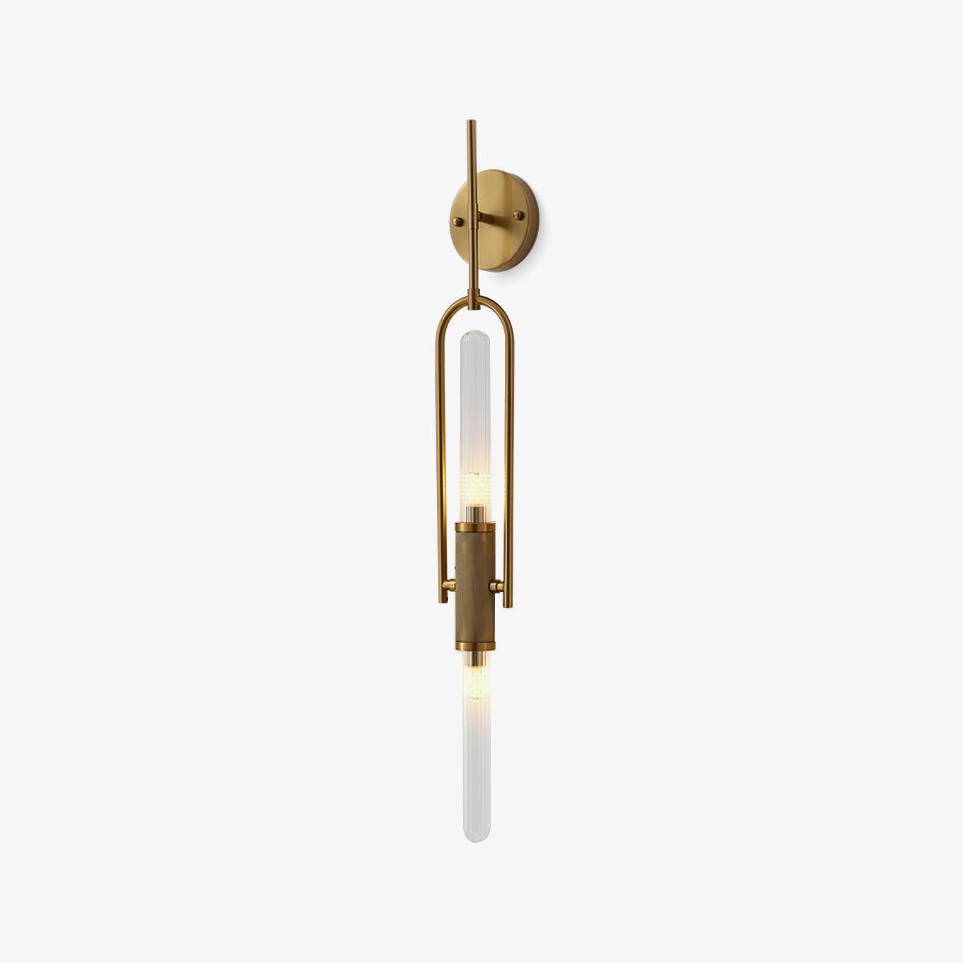 Long Arc Glass Wall Lamp | Metal & Glass | Gold or Black