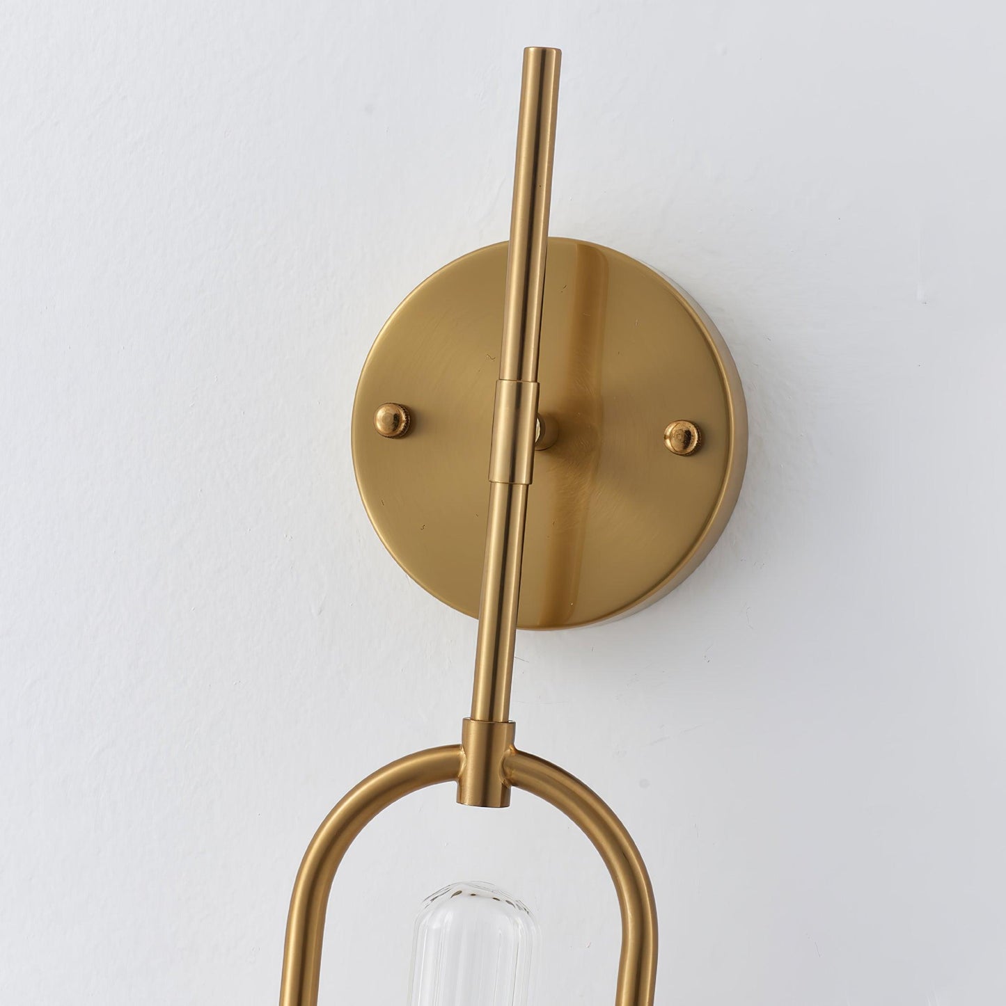 Long Arc Glass Wall Lamp | Metal & Glass | Gold or Black