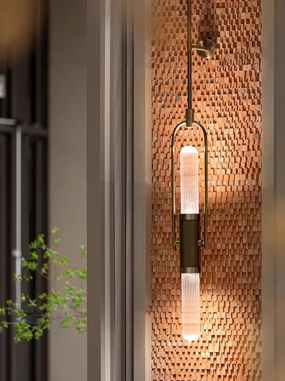 Long Arc Glass Wall Lamp | Metal & Glass | Gold or Black