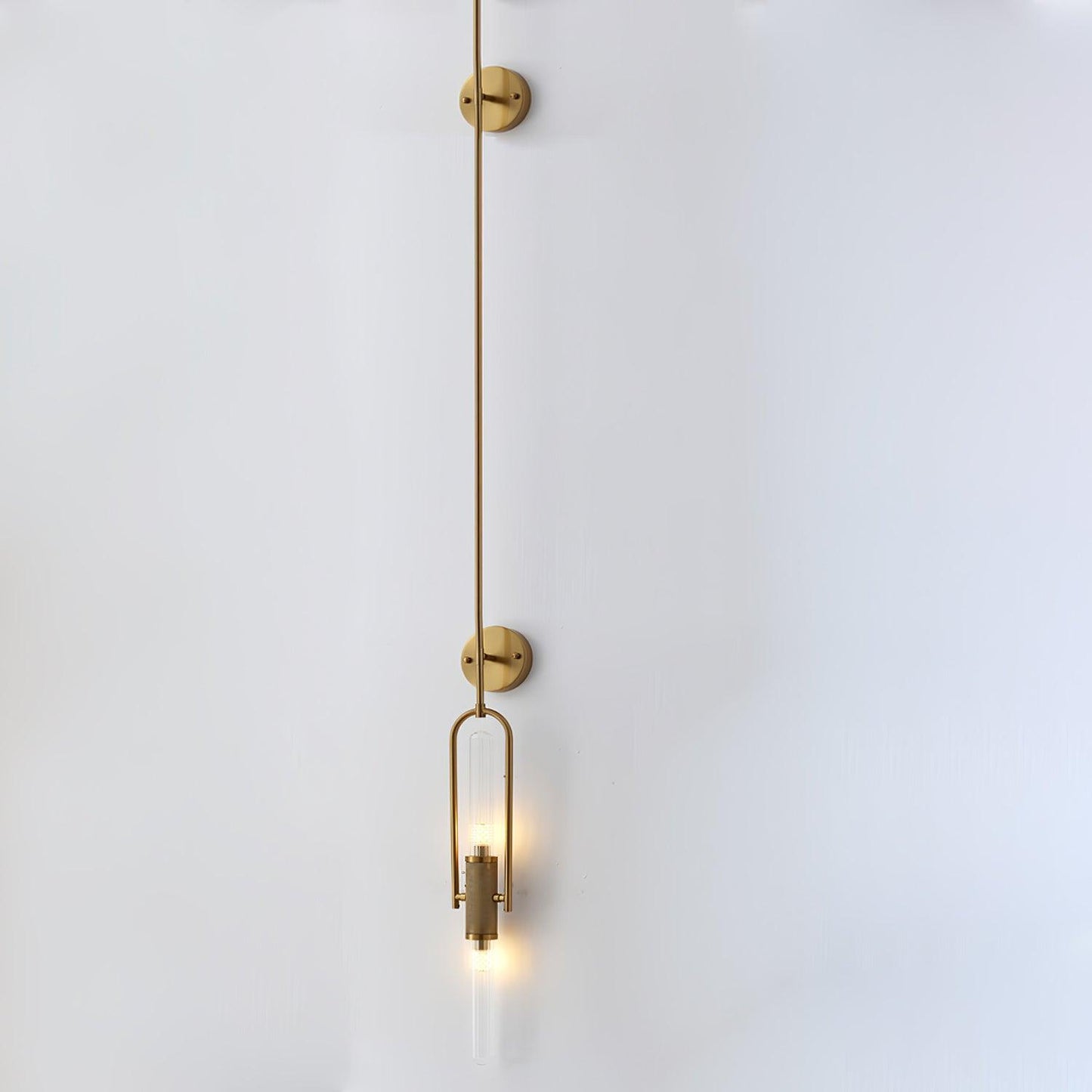 Long Arc Glass Wall Lamp | Metal & Glass | Gold or Black