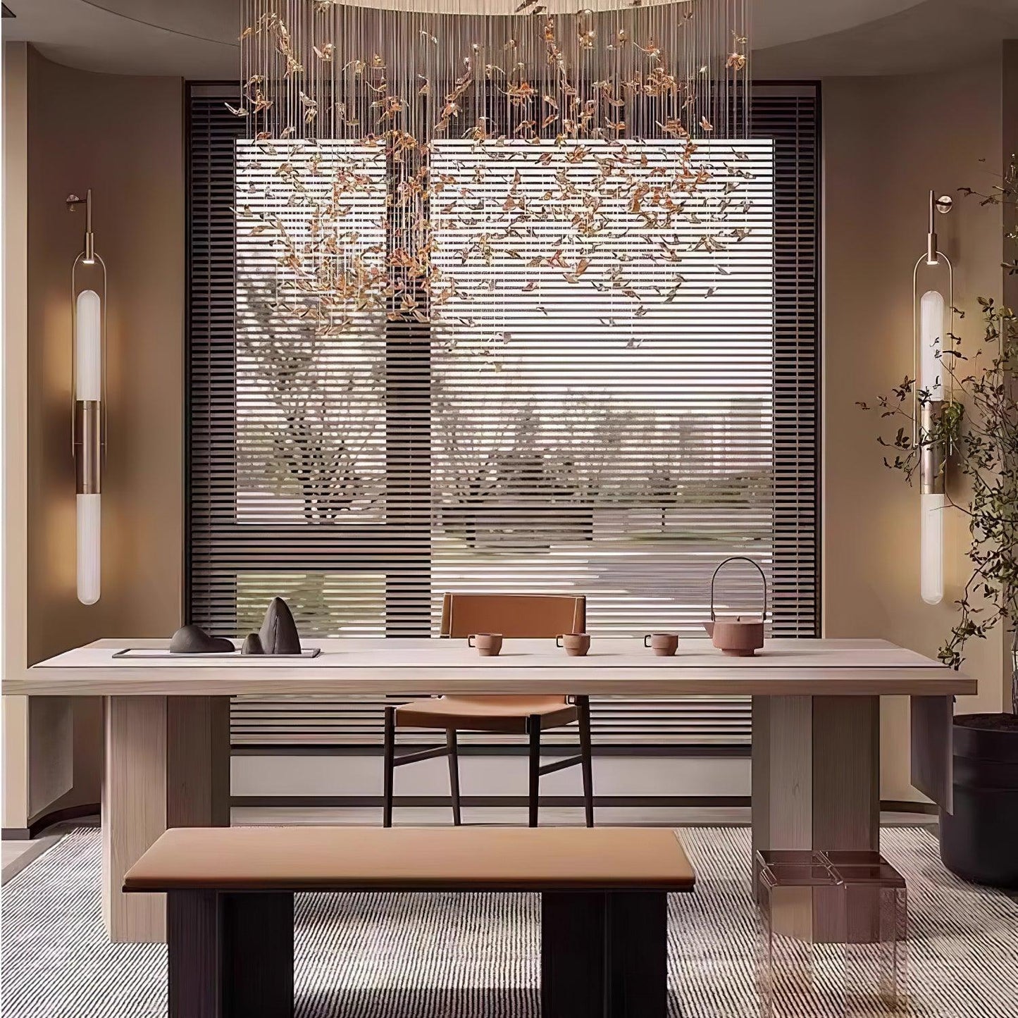 Long Arc Glass Wall Lamp | Metal & Glass | Gold or Black