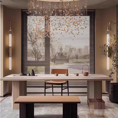 Long Arc Glass Wall Lamp | Metal & Glass | Gold or Black