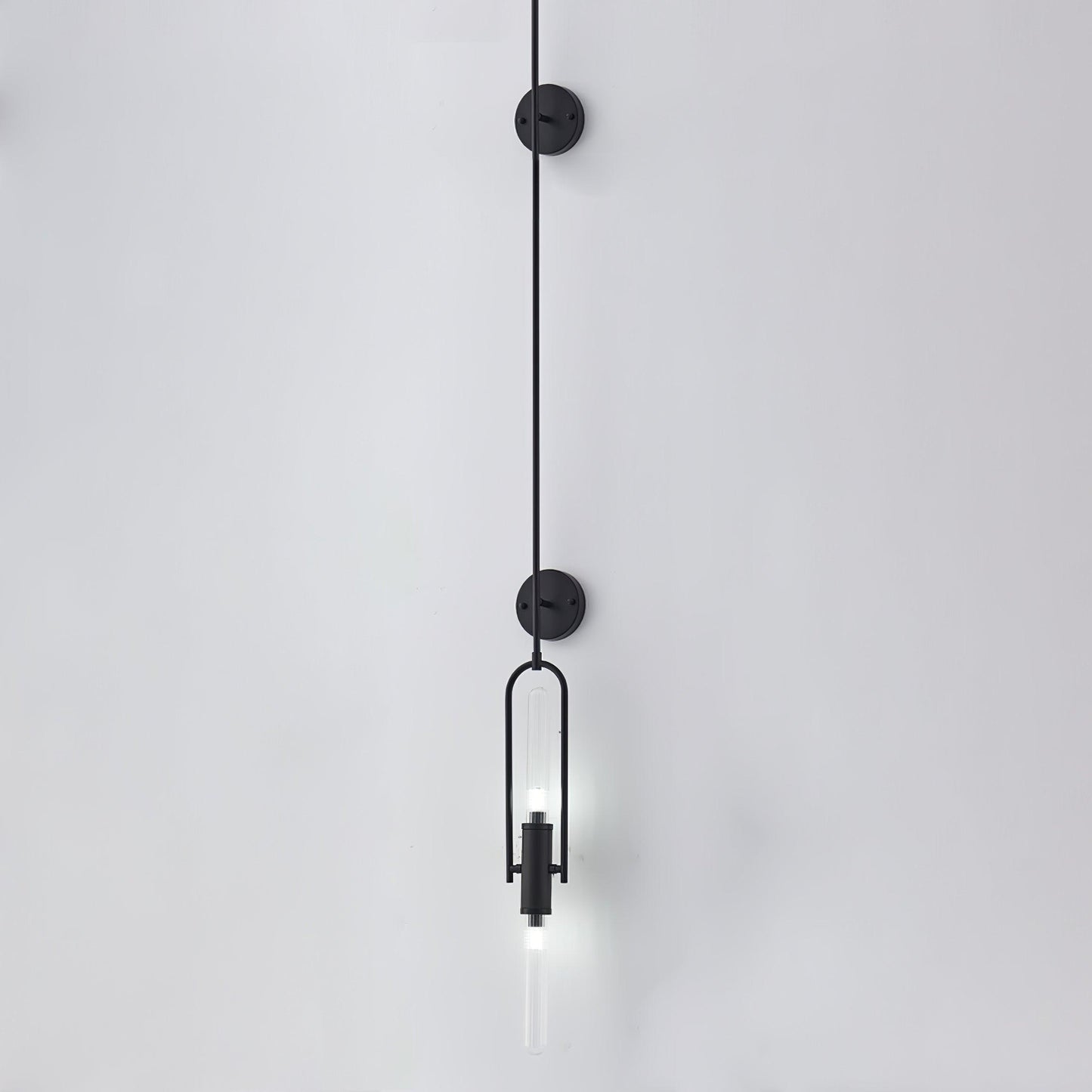 Long Arc Glass Wall Lamp | Metal & Glass | Gold or Black