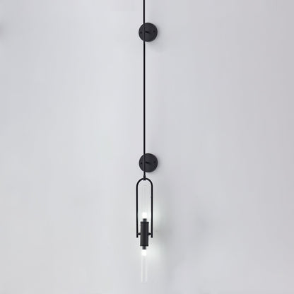 Long Arc Glass Wall Lamp | Metal & Glass | Gold or Black