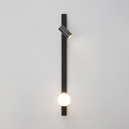 Long Arm Wall Light | Brass & Glass | White