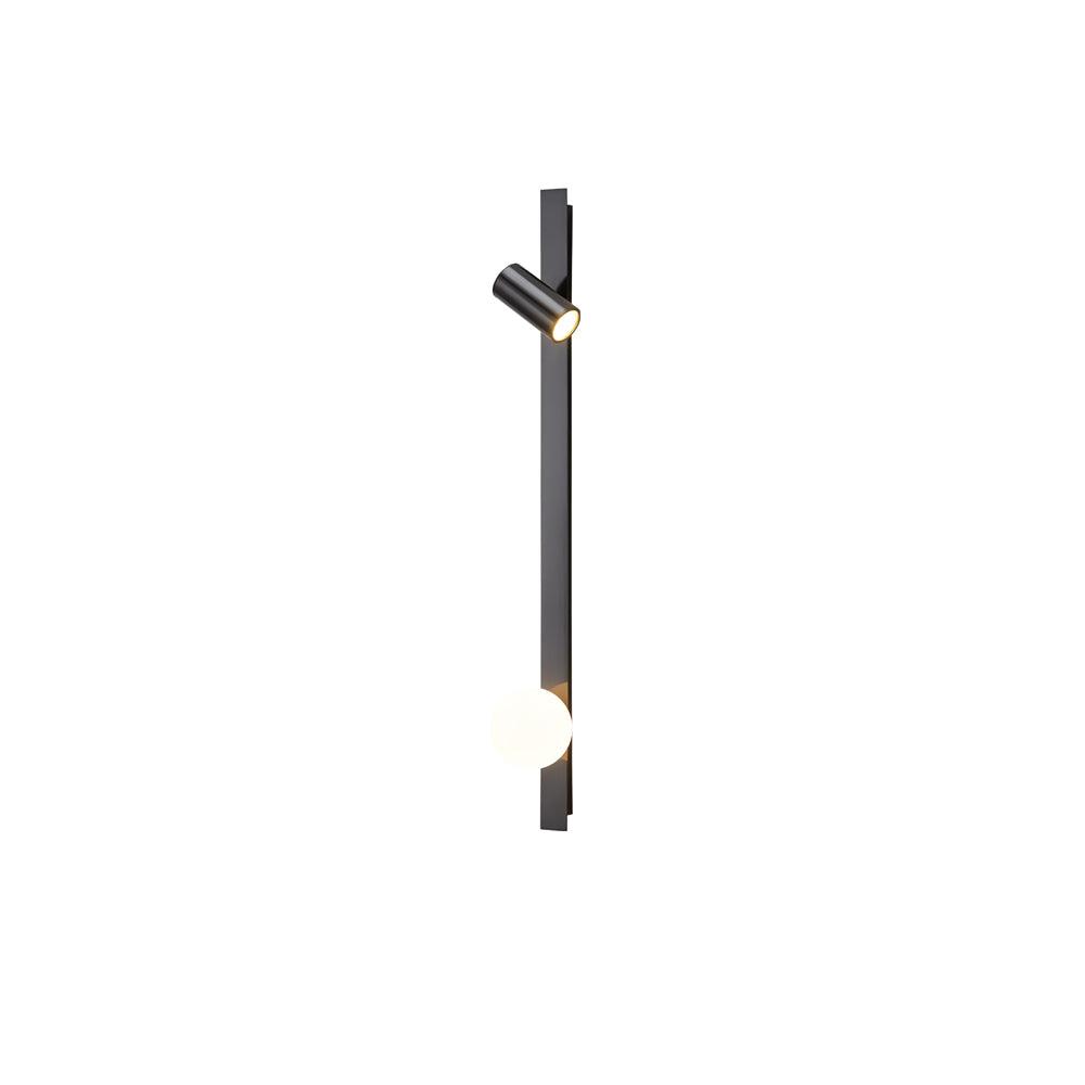 Long Arm Wall Light | Brass & Glass | White