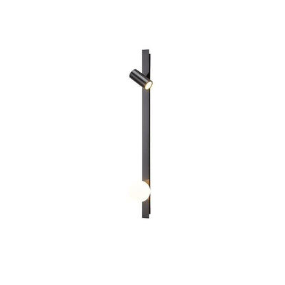 Long Arm Wall Light | Brass & Glass | White
