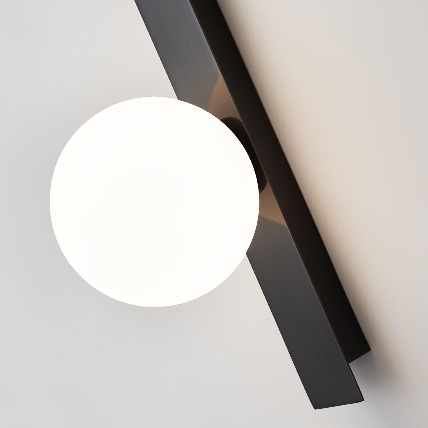 Long Arm Wall Light | Brass & Glass | White