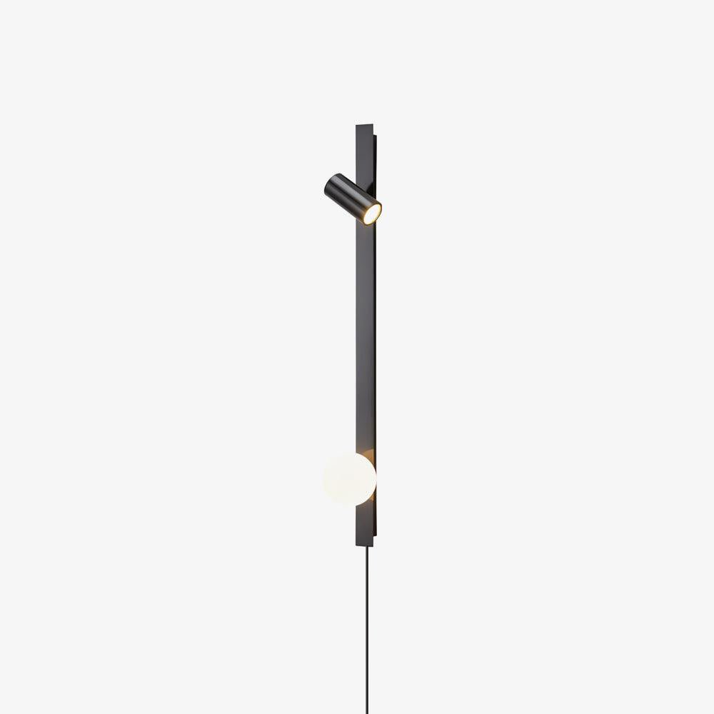 Long Arm Wall Light | Brass & Glass | White