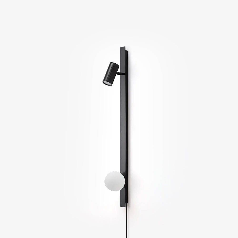 Long Arm Wall Light | Brass & Glass | White