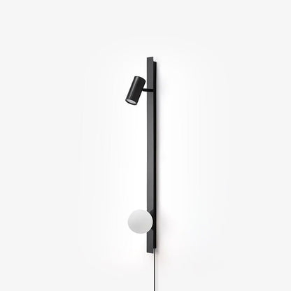 Long Arm Wall Light | Brass & Glass | White