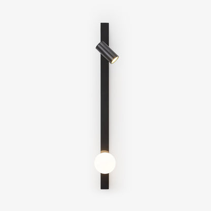 Long Arm Wall Light | Brass & Glass | White