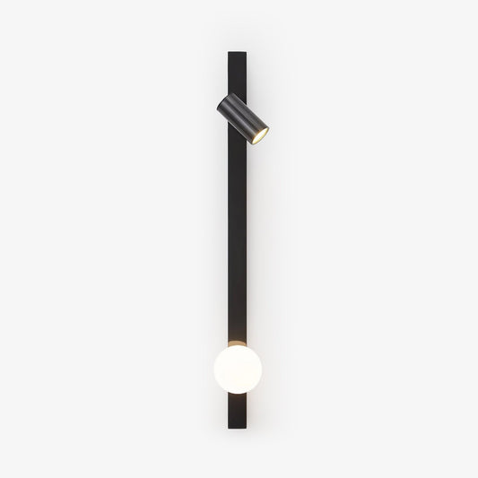 Long Arm Wall Light | Brass & Glass | White