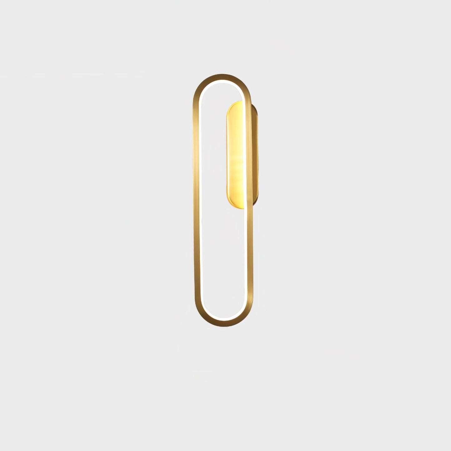 Long Ova Wall Lamp | Brass & Silicone | White