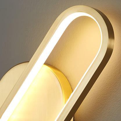 Long Ova Wall Lamp | Brass & Silicone | White
