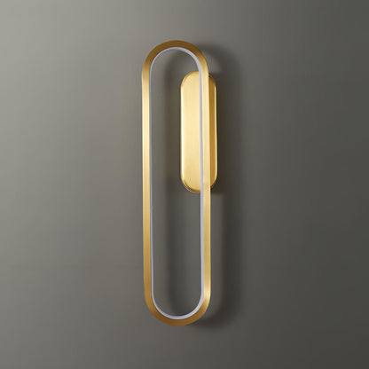 Long Ova Wall Lamp | Brass & Silicone | White