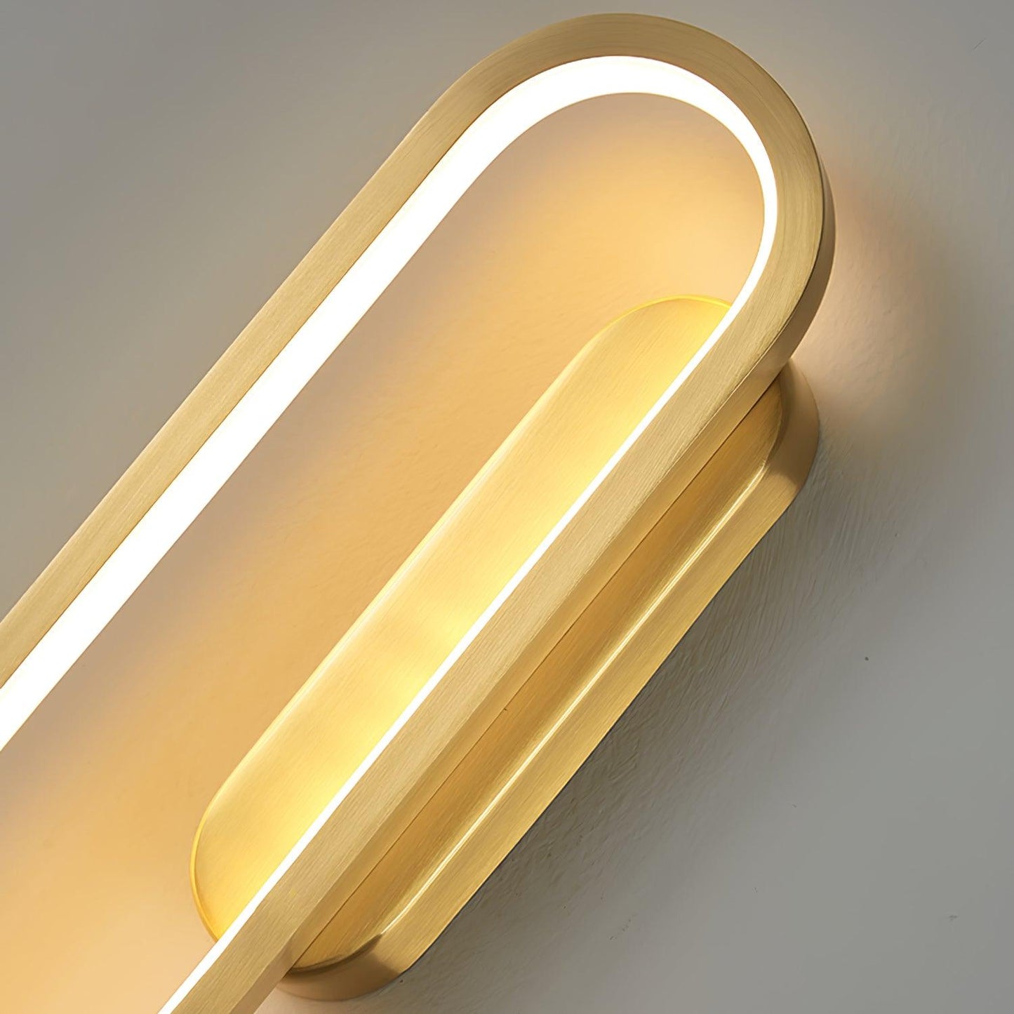 Long Ova Wall Lamp | Brass & Silicone | White